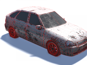 broken rusty car pbr 3d-model Modelo 3D