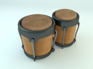 bongo drums Model 3D