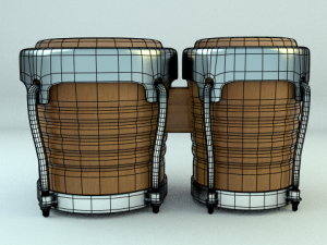 bongo drums Model 3D