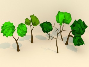 lowpoly trees Modèle 3D