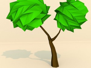 lowpoly trees Model 3D