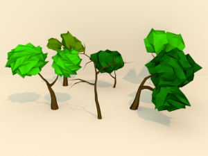 lowpoly trees Model 3D