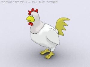 chicken 3Dモデル