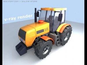 трактор 3D Модель