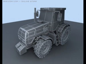 трактор 3D Модель