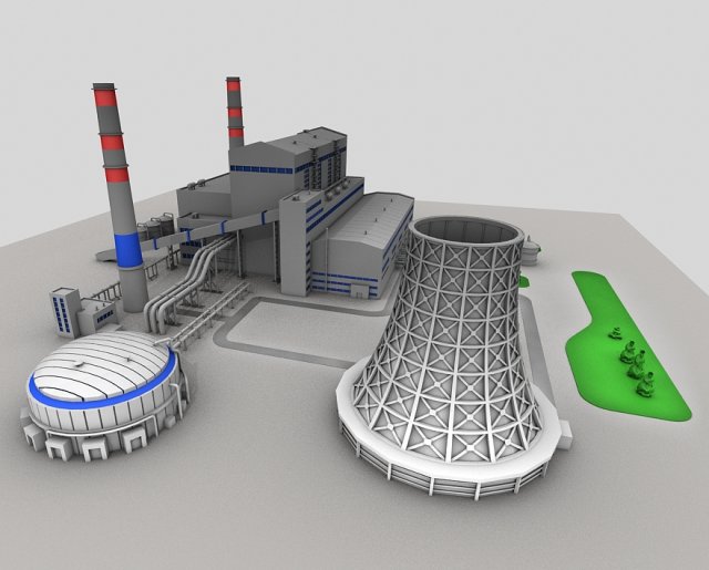 factory 3D Model .c4d .max .obj .3ds .fbx .stl .blend 