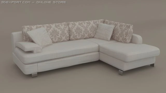 canap&eacute; Modèle 3D .c4d .max .obj .3ds .fbx .stl .blend 