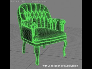 armchair admiral 3D Model
