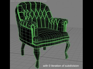 armchair admiral 3D Model