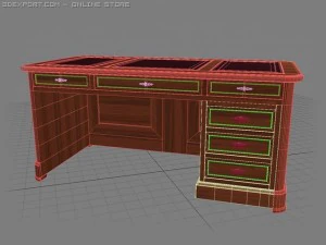 d&eacute;buts au bureau Modèle 3D