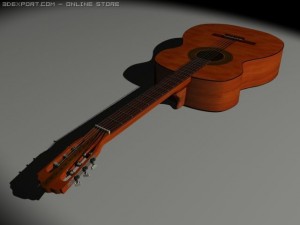 acoustical classic guitar Model 3D