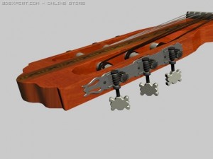 acoustical classic guitar 3D Модель