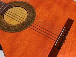 acoustical classic guitar 3D Model