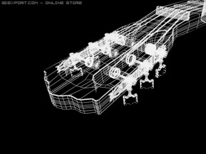 acoustical classic guitar 3D Модель