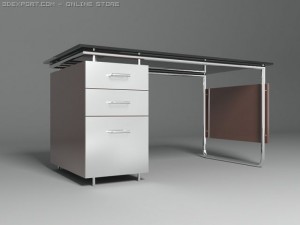 glass desk Modèle 3D