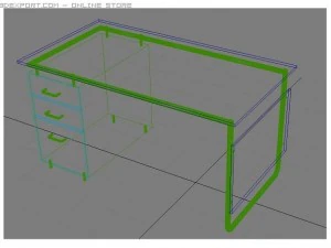 glass desk 3D Model