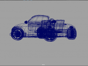 3d simple cartoon car rigshaded and render scene included model Modelo 3D