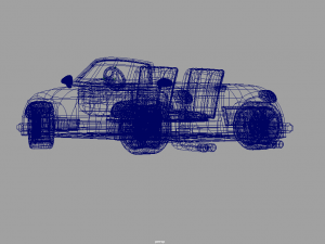 3d simple cartoon car rigshaded and render scene included model Modelo 3D