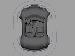3d simple cartoon car rigshaded and render scene included model Modelo 3D