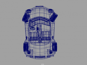 3d simple cartoon car rigshaded and render scene included model Modelo 3D