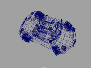 3d simple cartoon car rigshaded and render scene included model Modelo 3D
