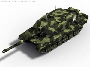 tank challenger Modello 3D