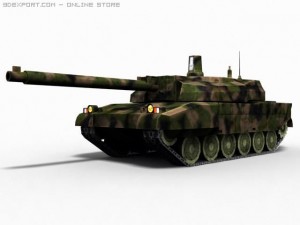 tank leclerc 3Dモデル