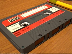 due cassette compatte sovietiche Modello 3D