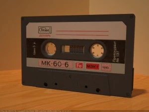due cassette compatte sovietiche Modello 3D