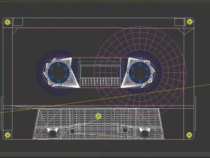 due cassette compatte sovietiche Modello 3D