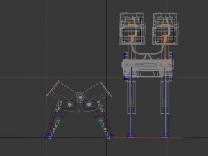 two robots dad and son Model 3D