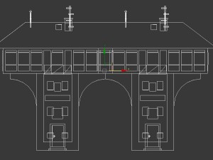 old house with arch low poly model Modelo 3D