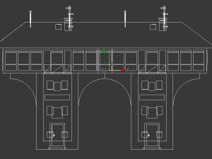 vecchia casa con arco modello low poly Modello 3D
