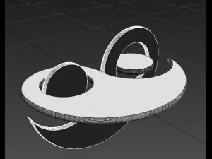 symbol original animated unusual yin-yang 3D Model