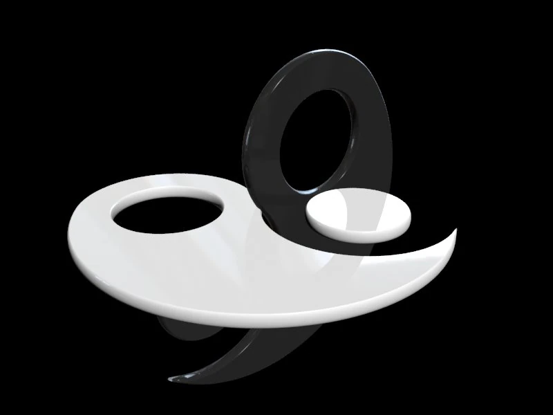 symbol original animated unusual yin-yang 3D Model .c4d .max .obj .3ds .fbx .stl .blend
