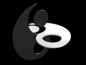 symbol original animated unusual yin-yang 3Dモデル