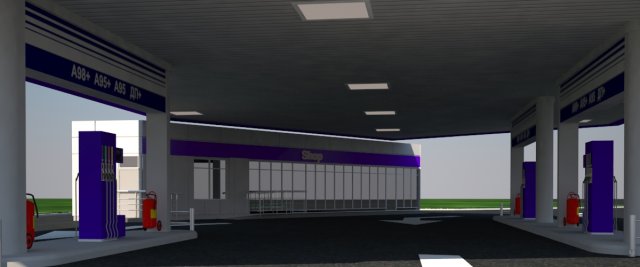 original gas station 3Dモデル .c4d .max .obj .3ds .fbx .stl .blend 