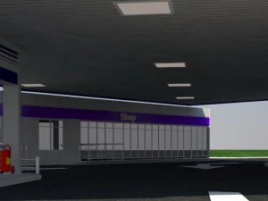 stazione di servizio originale Modello 3D