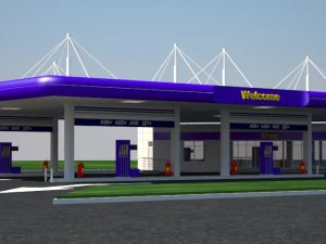 original gas station 3D Model