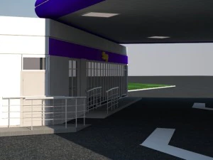 original gas station 3D Model
