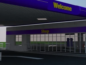 original gas station 3D Model