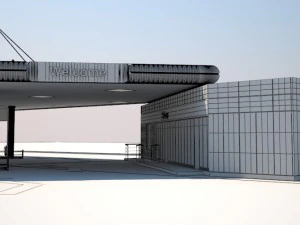 original gas station 3D Model