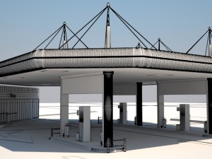 original gas station 3Dモデル