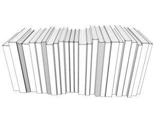 design books stack 3D Model