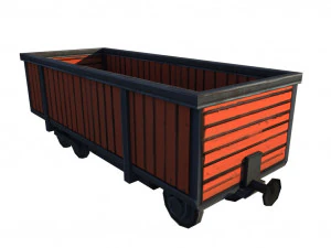 低聚游戏就绪火车模型 3D 模型