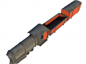 低聚游戏就绪火车模型 3D 模型