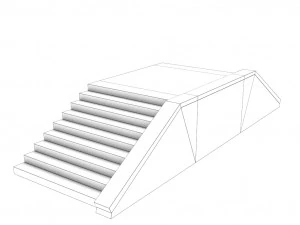 low poly roads staircases and bridges pack 3D Model