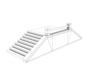 low poly roads staircases and bridges pack 3D 모델