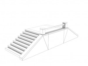 low poly roads staircases and bridges pack 3D 모델