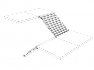 low poly roads staircases and bridges pack 3D 모델